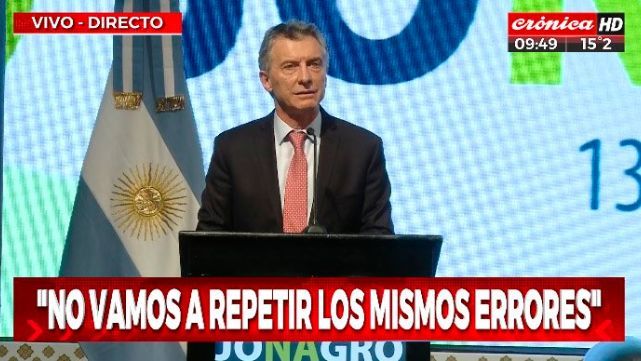 Macri: "El camino es &eacute;ste, no hay otro"