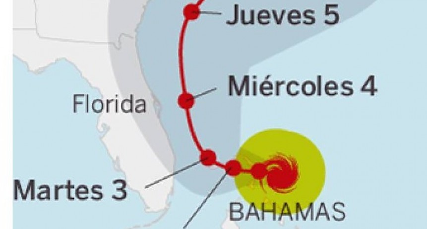 El huracán Dorian azotó Bahamas y esperan que llegue a la costa de Florida