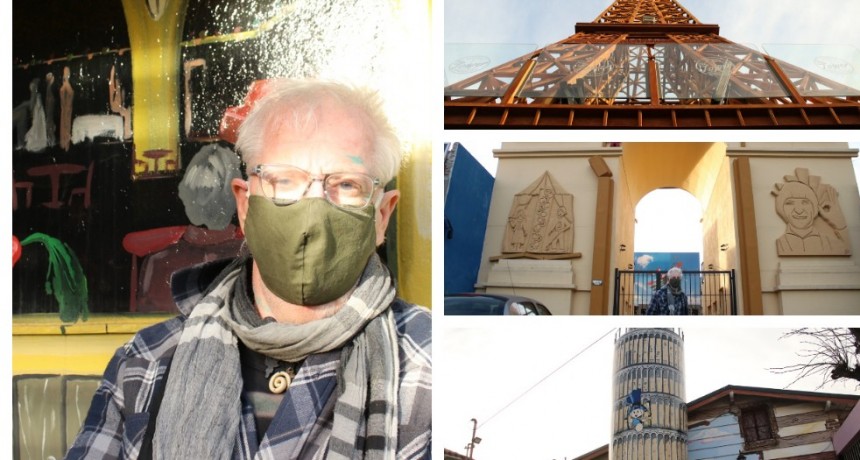  Construyó réplicas en su ciudad de la Torre Eiffel, el Arco del Triunfo y ahora va por el Coliseo: el artista argentino que desafía lo imposible 