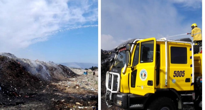 Incendio de basura en la Planta de Tratamiento de Residuos  