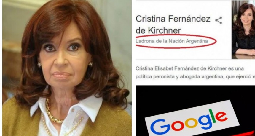 Otro fallo a favor de Cristina Kirchner: podrá acceder a los servidores de Google por lo de “Ladrona de la Nación Argentina”