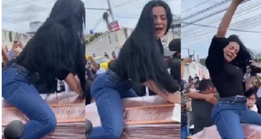Insólito: una mujer bailó reggaeton arriba del ataúd de su pareja