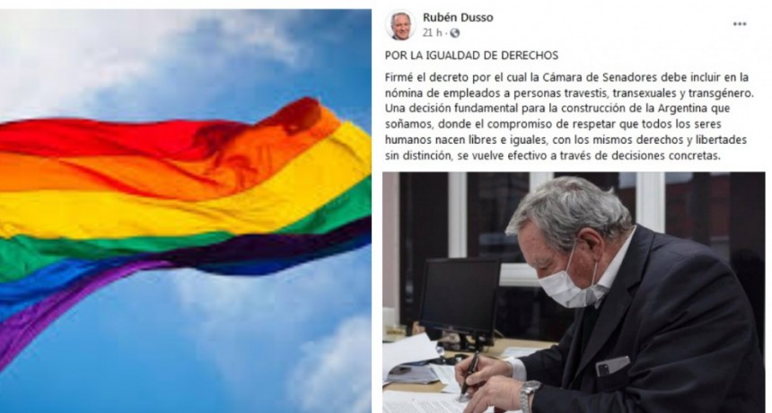 La comunidad LGBTQ+ destacó el decreto que firmó Dusso