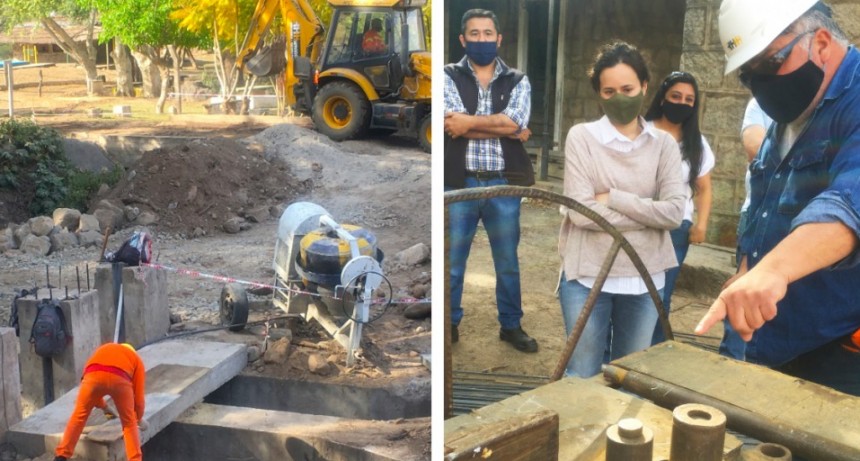 Avanza la obra de los desarenadores en Andalgalá 