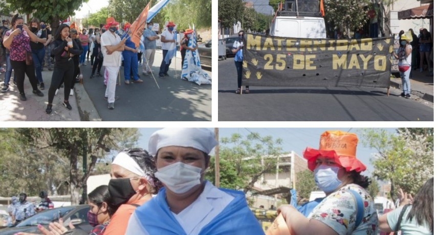 Aprosca se manifestó en reclamo de mejoras salariales