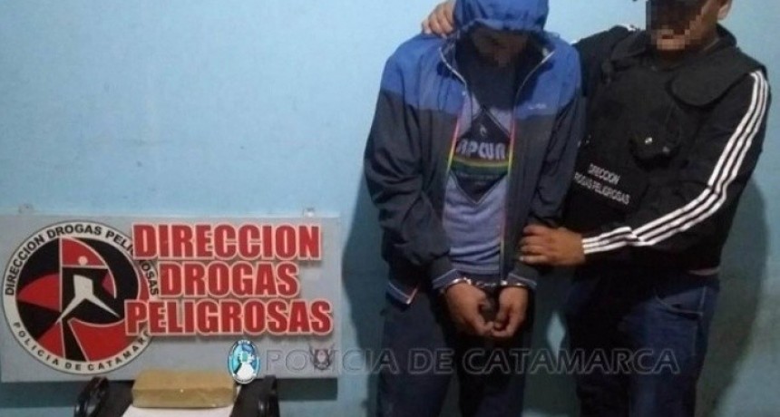 Lo detienen con 1 kilo de marihuana compactada