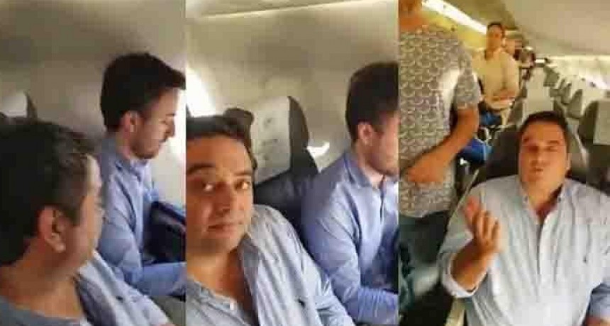 VIDEO | As&iacute; insultaron a Jorge Triaca en un avi&oacute;n