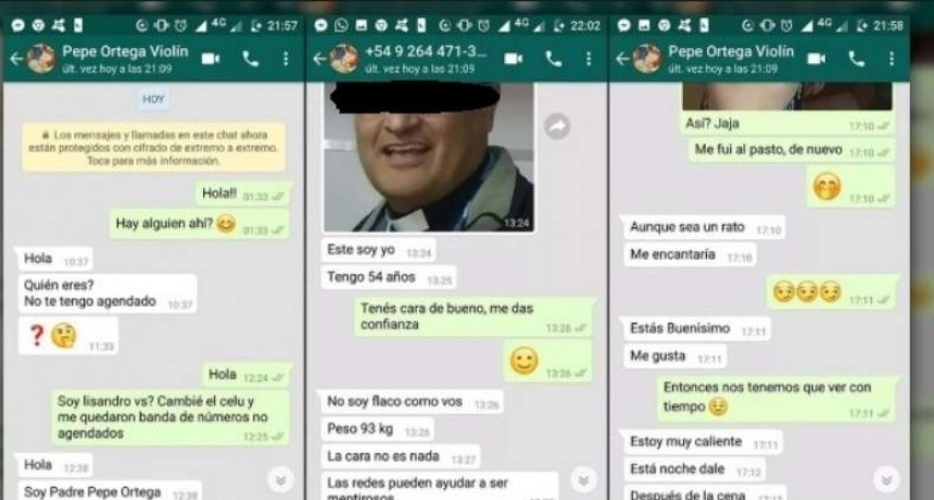 "Estoy muy caliente": el mensaje de un cura a un joven por Whatsapp