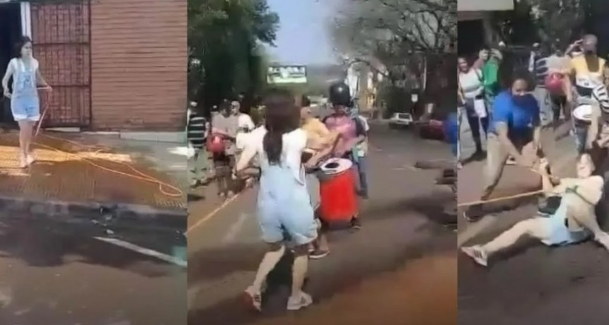 Una mujer fue atacada por piqueteros cuando intentó terminar con un corte de calle