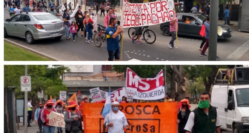 Jornada de protesta en el centro de la capital