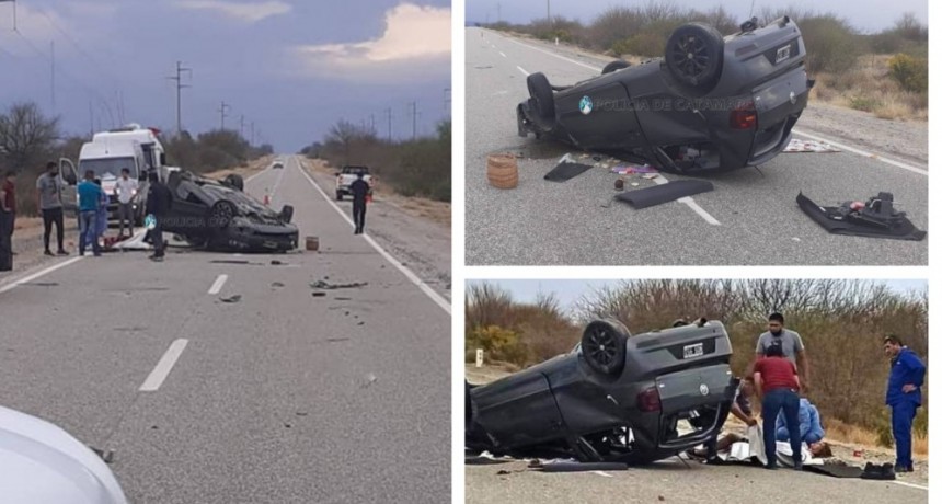 Vuelco en Pomán: una mujer fue trasladada herida a la capital