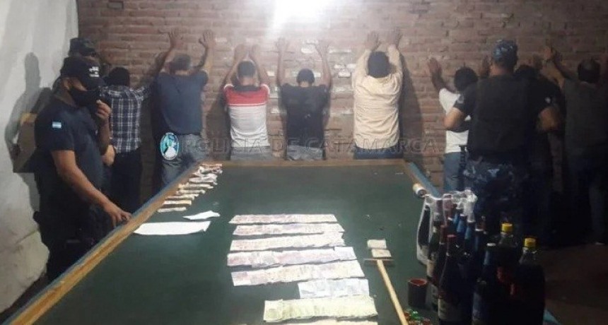 Arrestaron a 14 personas que fueron sorprendidas en juegos de azar