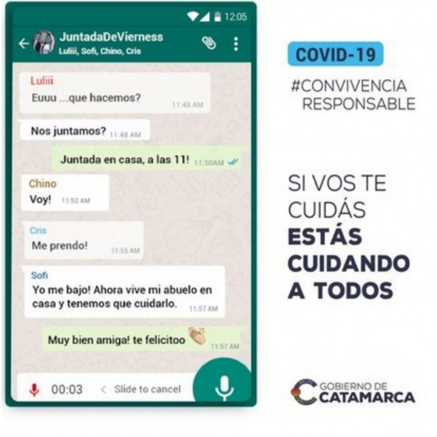 El mensaje del Ministerio de Salud de Catamarca en la Redes Sociales