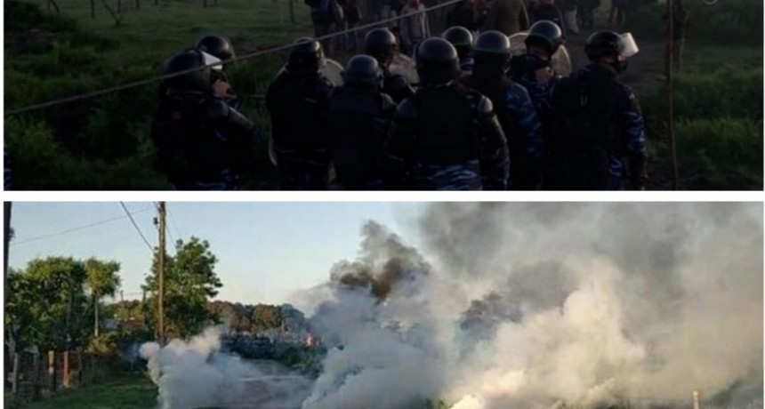 Tensión en la toma de Guernica: se realiza el desalojo con 4000 policías y hay resistencia de algunos ocupantes