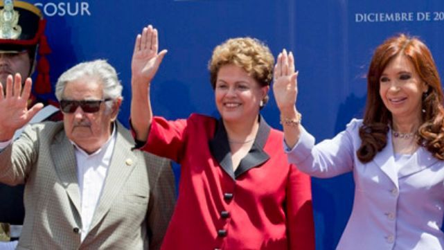 Cristina, Dilma Rousseff y Mujica contra el G20