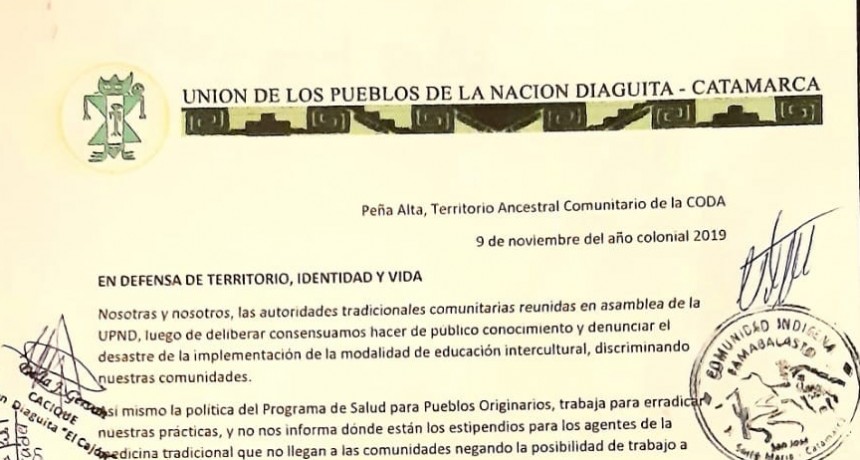 En defensa de territorio, Identidad y Vida
