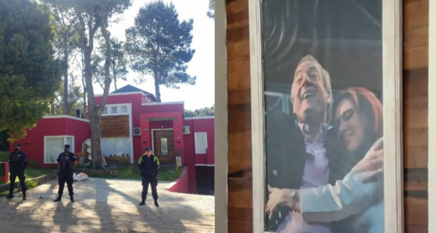 Casa tomada en Cariló: la usurpó un testaferro de Rudy Ulloa y colgó cuadros de Néstor y CFK