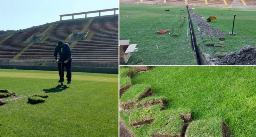 Se instalaron nuevos aspersores en el campo del Bicentenario