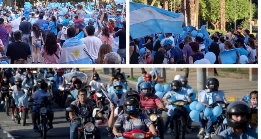 CATAMARCA: Gran convocatoria de pañuelos celestes en Catamarca contra el proyecto de ley sobre el aborto