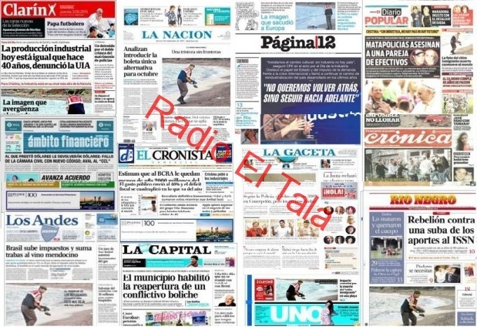 Portada de Diarios Argentinos