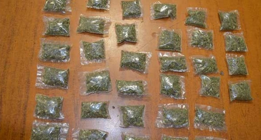 Detienen a dos j&oacute;venes con 41 dosis de marihuana