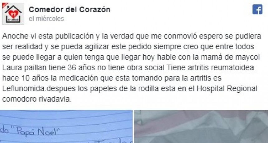 Pap&aacute; Noel: Te pido que la cures a mi mamita