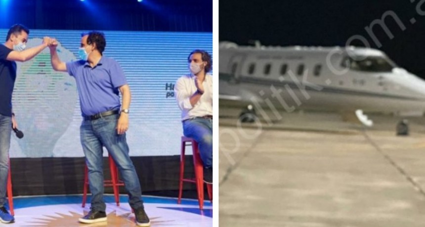 Santiago Cafiero y Wado de Pedro usaron el Tango 11 para ir a festejar el triunfo electoral a Río Cuarto