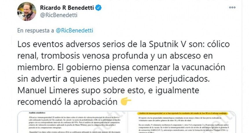 Vacuna Sputnik V: los efectos adversos que no dijeron