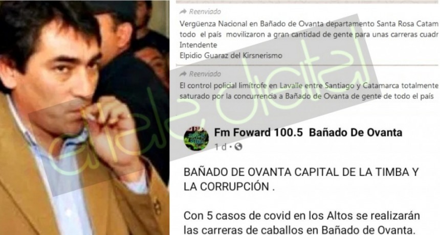 Bañado de Ovanta: El 70 % de la poblacíon en contra de las carreras cuadreras que organiza Guaraz